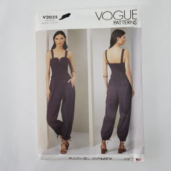 Vogue V2035 Rachel Comey Designer Jumpsuit Sewing Pattern Misses Sizes 6-14 - Picture 7 of 7